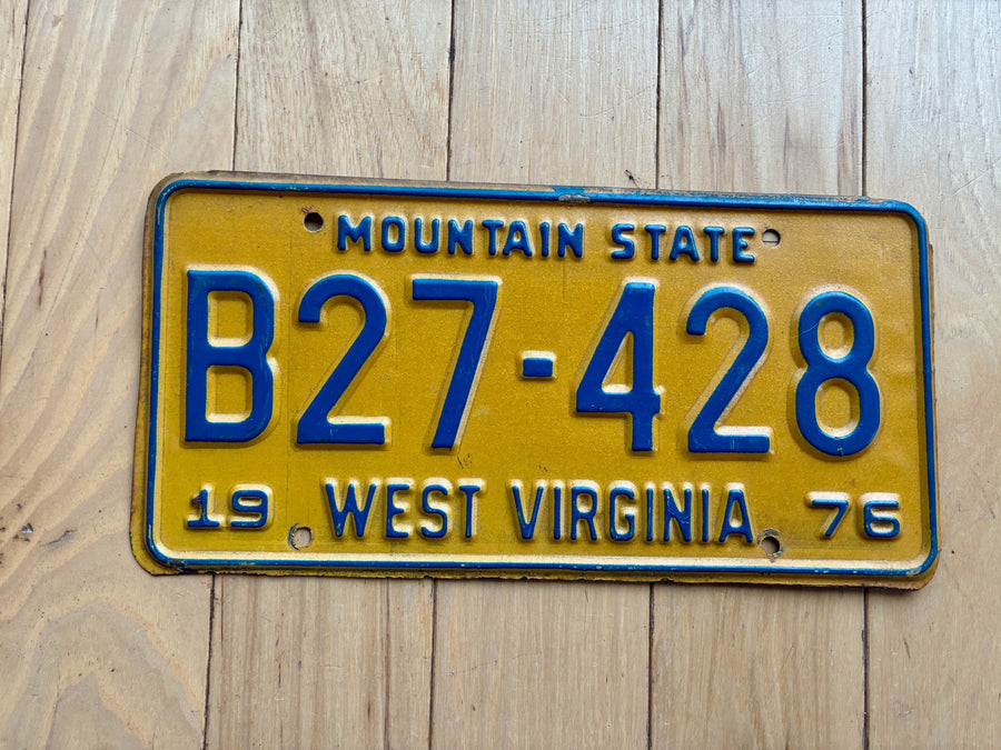 1976 West Virginia License Plate