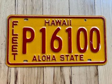 1981 Hawaii Fleet License Plate - Good Condition