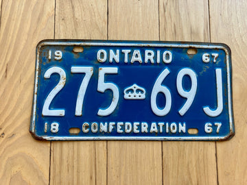 1967 Ontario License Plate