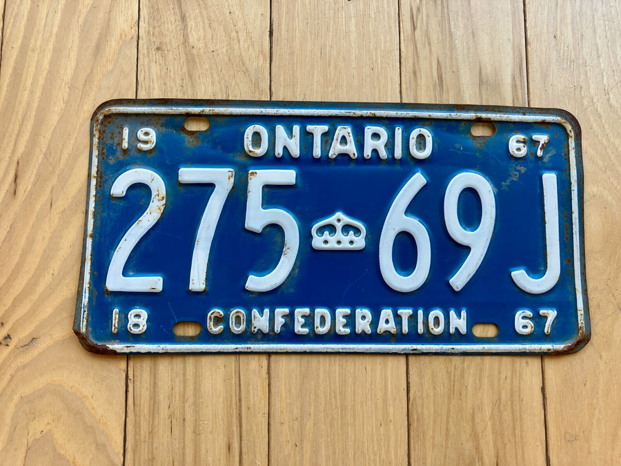 1967 Ontario License Plate