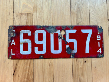 1914 California License Plate