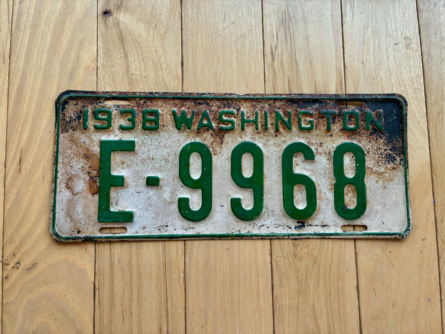 1938 Washington State License Plate