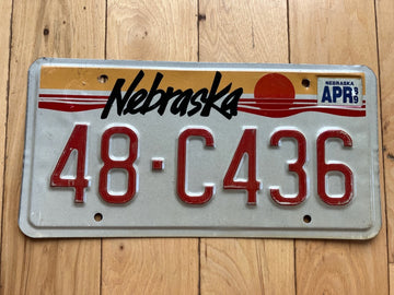 1989 Nebraska License Plate