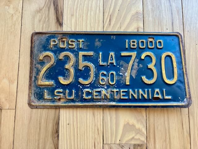 1960 Louisiana License Plate