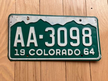 1964 Colorado License Plate