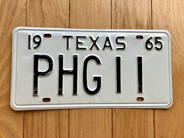 1966 Texas License Plate - Vanity? PHG 11
