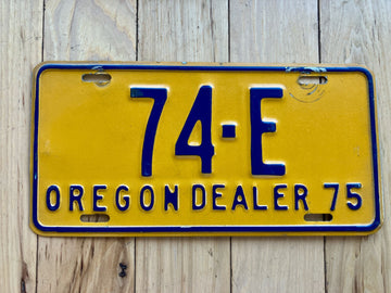 1975 Oregon Dealer License Plate