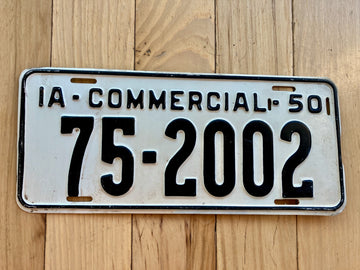 1950 Iowa Commercial License Plate
