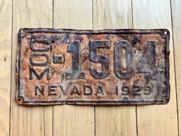 1929 Nevada License Plate