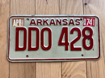 1974 Arkansas License Plate