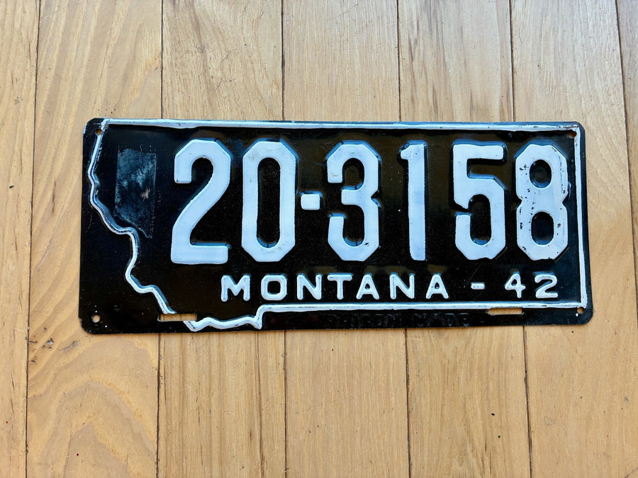 1942 Montana License Plate
