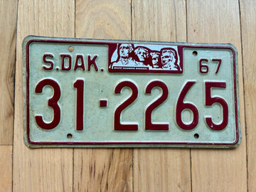 1967 South Dakota License Plate
