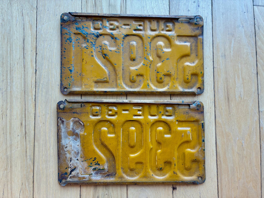 1930 Pair of Quebec License Plates