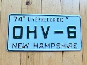 1974 New Hampshire License Plate - OHV - 6 