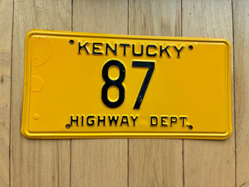 1956 to 1962 Kentucky Highway Department License Plate