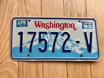 1993 Washington State Truck License Plate (Check With DOL First For YOM)