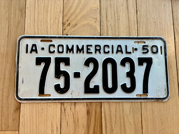 1950 Iowa Commercial License Plate