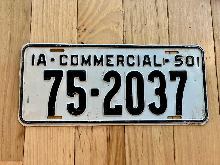 1950 Iowa Commercial License Plate