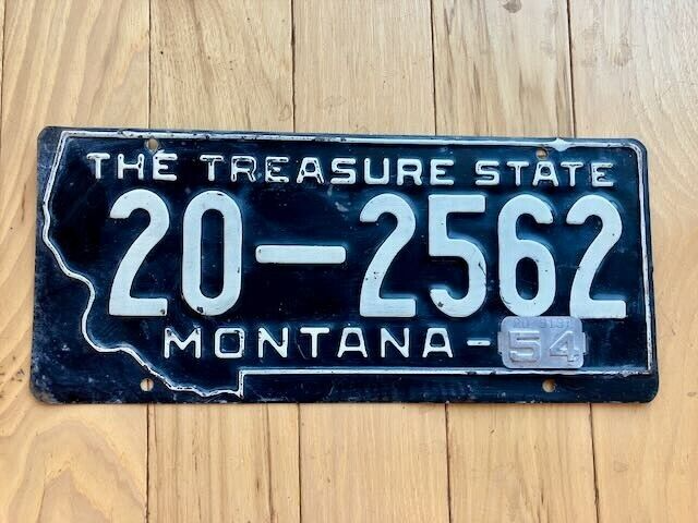 1954 Montana Prison Made License Plate
