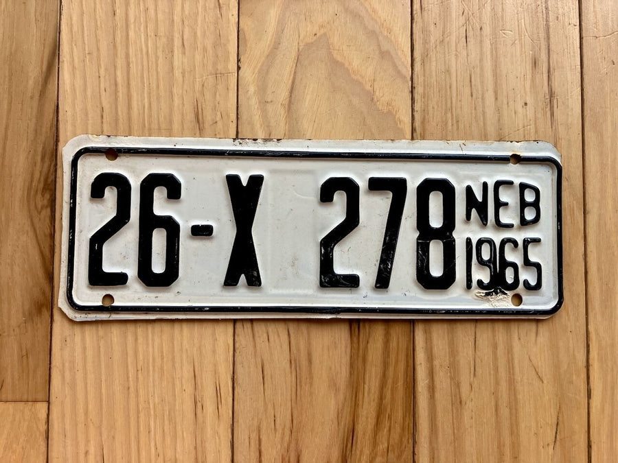 1965 Nebraska Farm Trailer License Plate