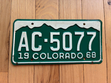 1968 Colorado License Plate