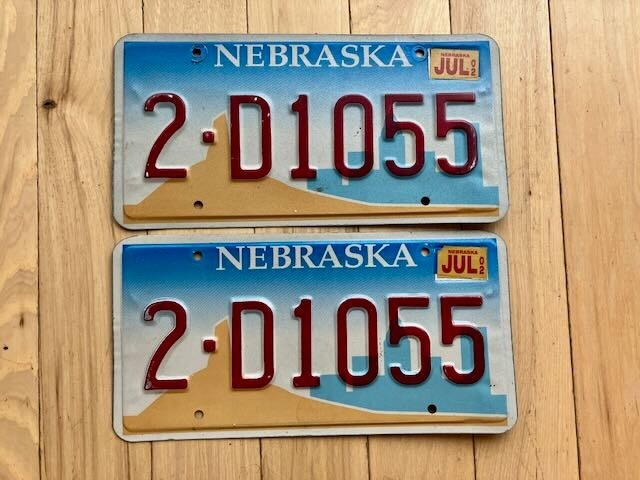 Pair of 2002 Nebraska License Plates