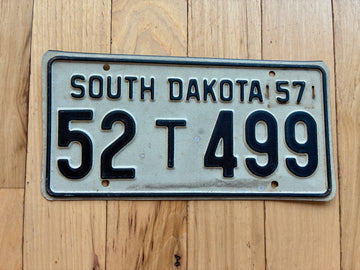 1957 South Dakota Truck License Plate