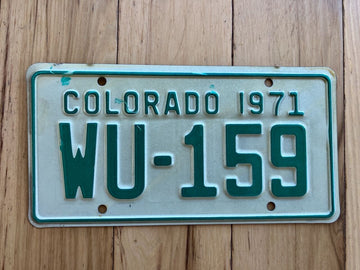 1971 Colorado Motorcycle License Plate