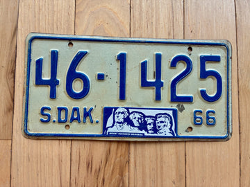 1966 South Dakota License Plate