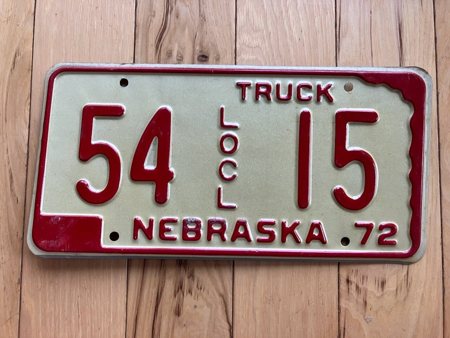 1972 Nebraska Local Truck License Plate