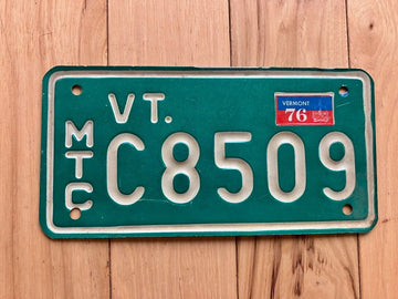 1976 Vermont Motorcycle License Plate