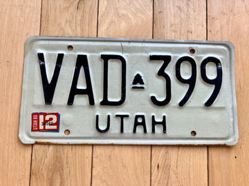 1980 Utah License Plate