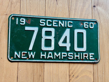 1960 New Hampshire License Plate