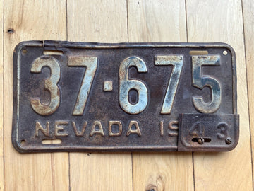 1943 Nevada License Plate