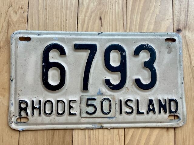 1950 Rhode Island License Plate