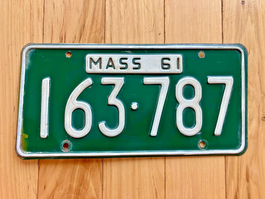 1961 Massachusetts License Plate