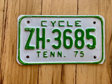 1975 Tennessee Cycle License Plate