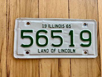 1965 Illinois Motorcycle License Plate
