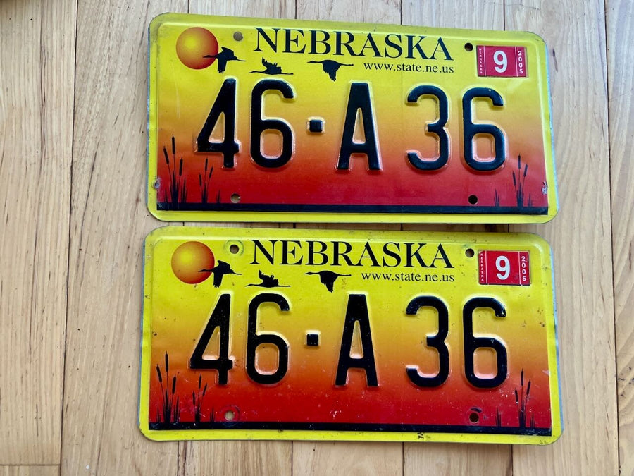 Pair of 2005 Nebraska License Plates