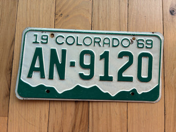 1969 Colorado License Plate