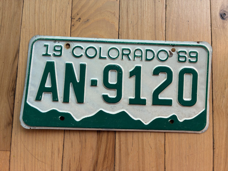 1969 Colorado License Plate