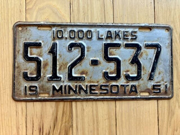 1951 Minnesota License Plate