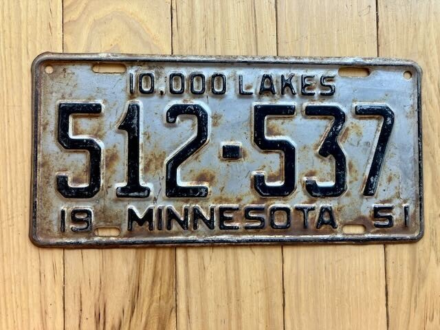 1951 Minnesota License Plate