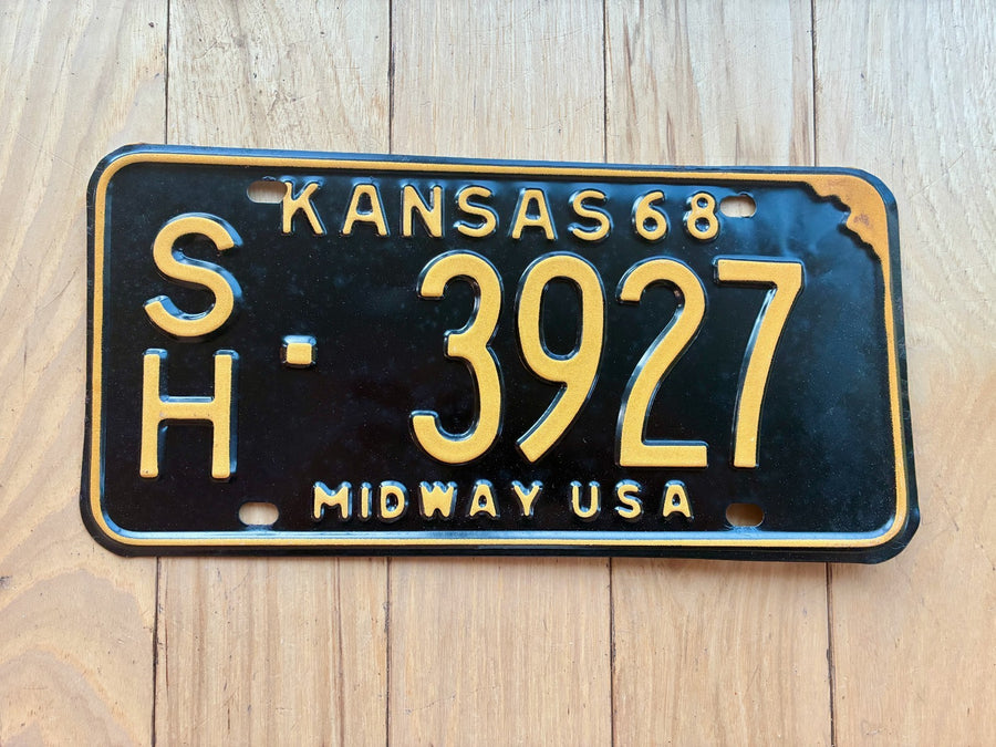 1968 Kansas License Plate