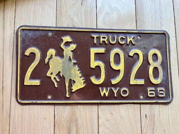 1968 Wyoming Truck License Plate