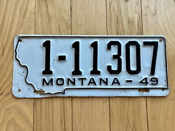 1949 Montana License Plate