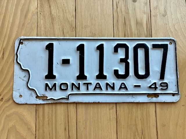 1949 Montana License Plate