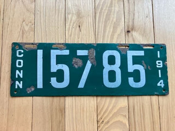 1914 Connecticut License Plate