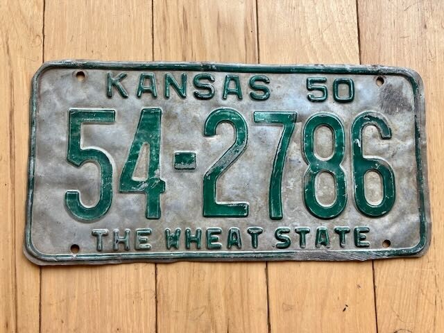 1950 Kansas License Plate