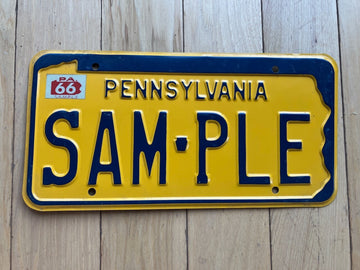 1966 Pennsylvania Sample License Plate